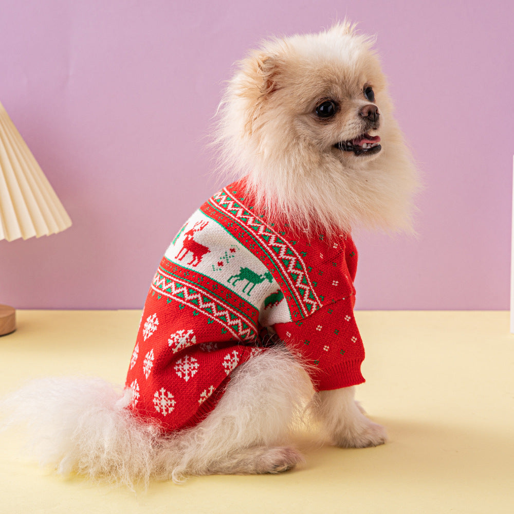 Dog Sweater Christmas Tree Elk Christmas