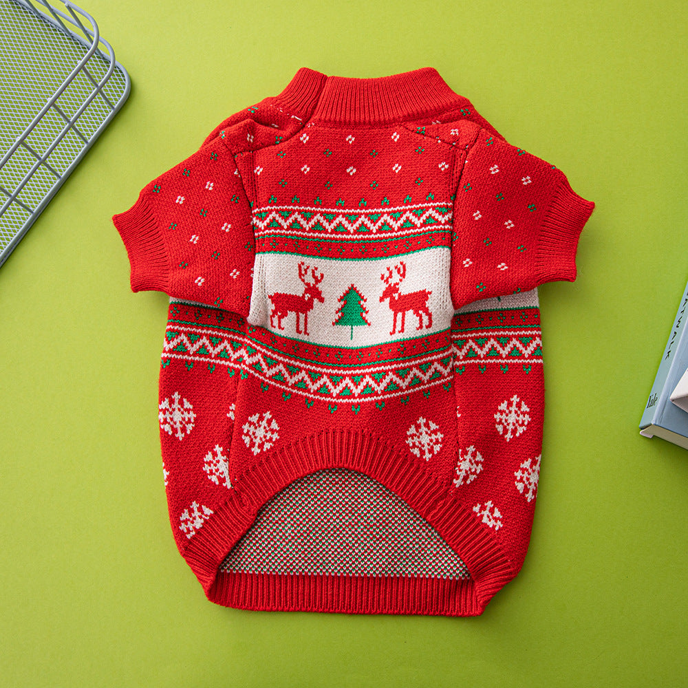 Dog Sweater Christmas Tree Elk Christmas