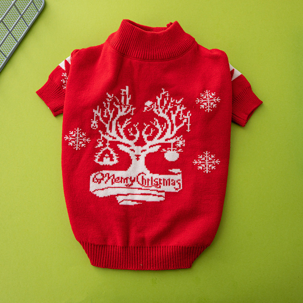 Dog Sweater Christmas Tree Elk Christmas