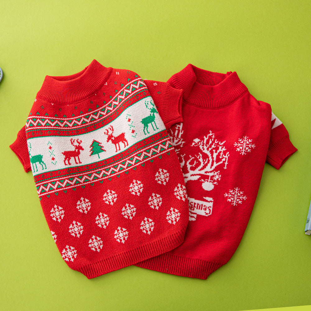 Dog Sweater Christmas Tree Elk Christmas