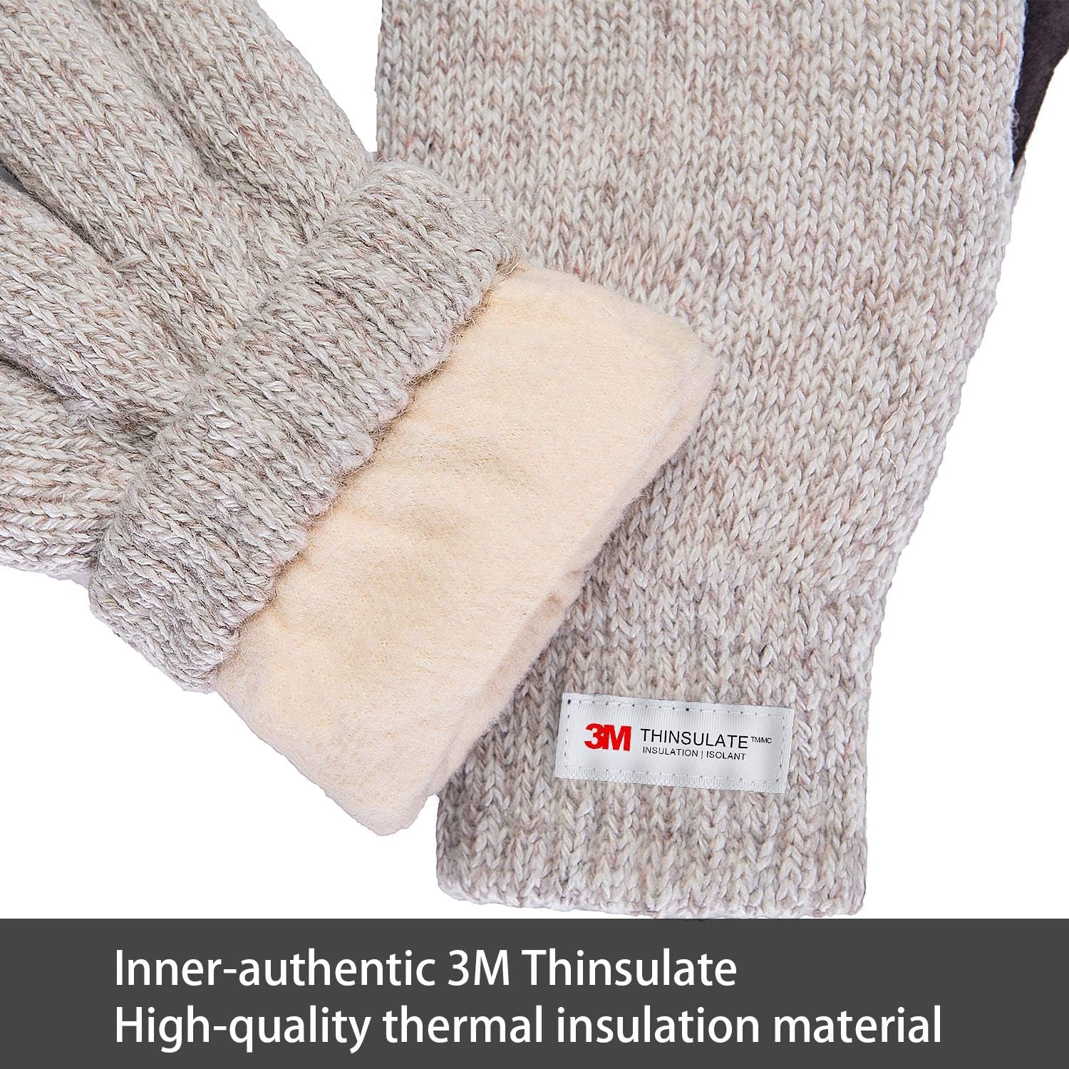 Thinsulate Thermal Lining -5℉ Winter Hat Wool Acrylic Knit Caps