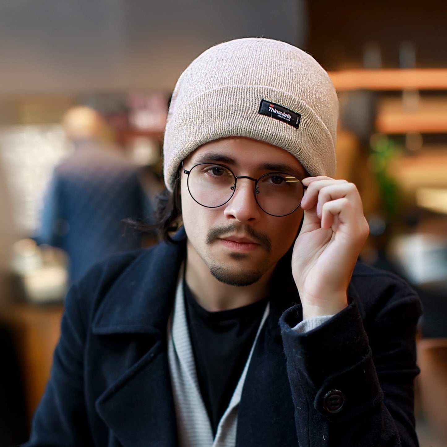 Thinsulate Thermal Lining -5℉ Winter Hat Wool Acrylic Knit Caps