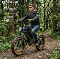 Retro Fat Tire Electric Bike – 750W Motor, Long Range Battery, Full Suspension E-Bike for Adults